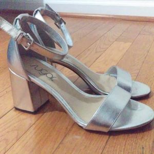 Silver Heeled Sandals